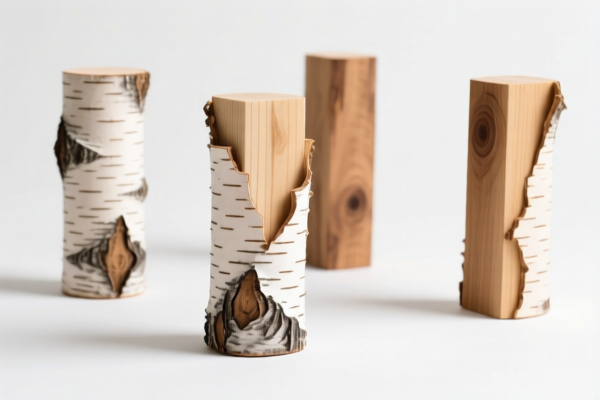 Birch Wood Support Posts for Construction