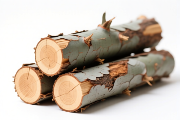 Eucalyptus construction logs (stripped of bark)