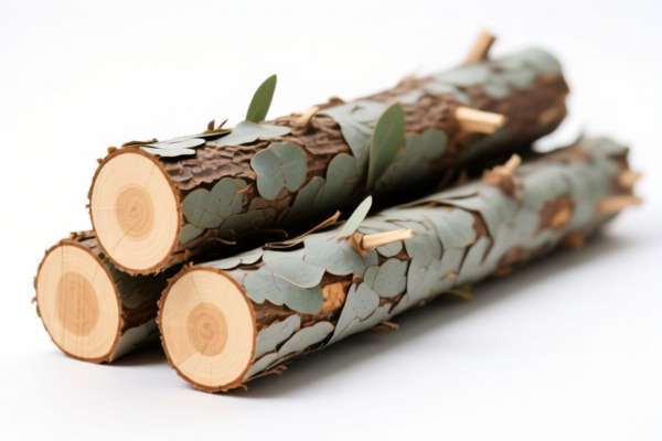 Eucalyptus construction logs (stripped of bark)