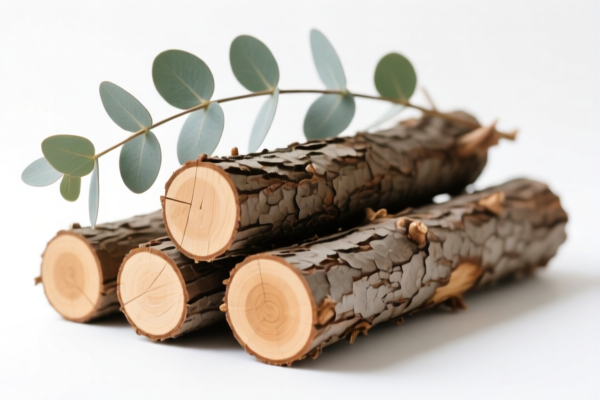 Eucalyptus logs (stripped of bark)