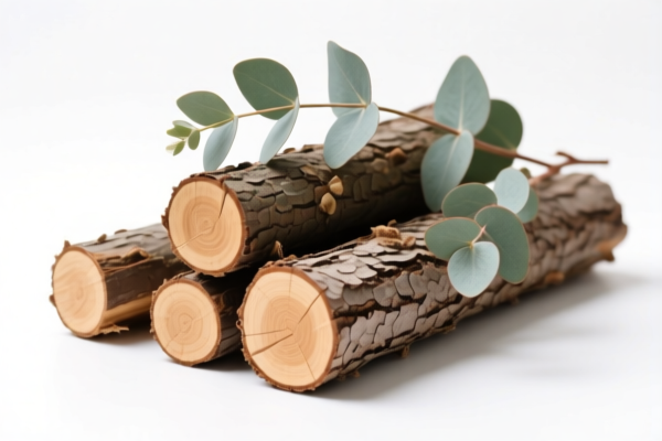 Eucalyptus logs (unstripped or unpeeled)