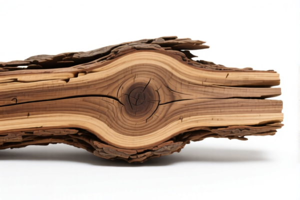 Rough wood for industrial use