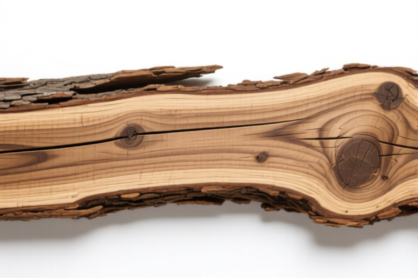 Rough wood for industrial use