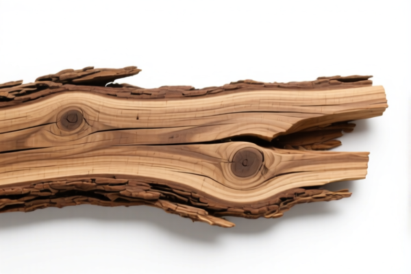 Rough wood for industrial use
