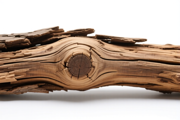 Rough wood for industrial use