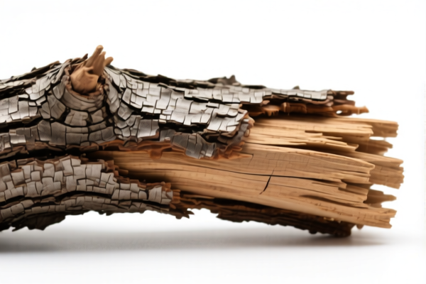 Rough wood with bark