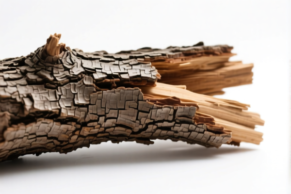 Rough wood with bark