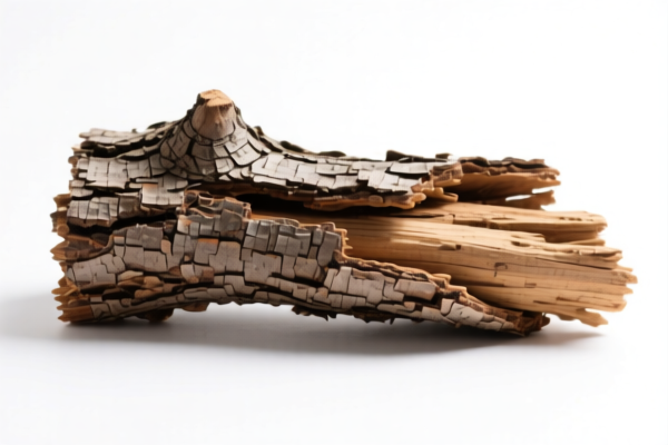 Rough wood with bark