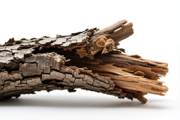 Rough wood with bark