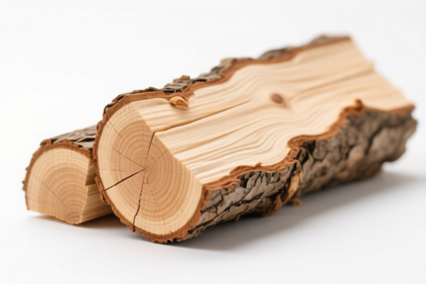 Unprocessed wood