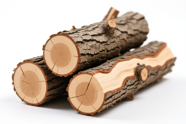 Debarked Rough Wood Logs