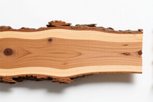 Oak peeled wood
