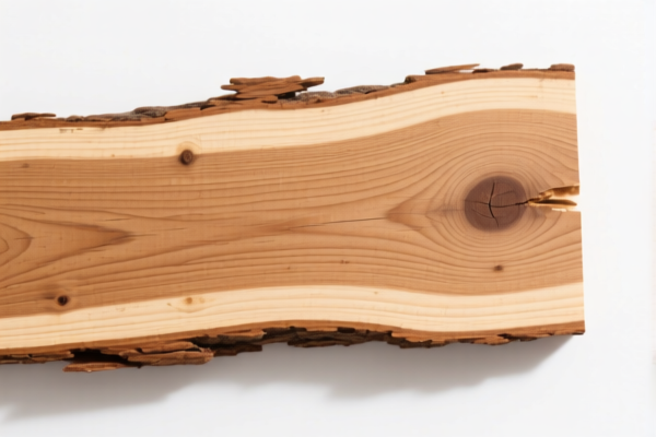 Oak peeled wood
