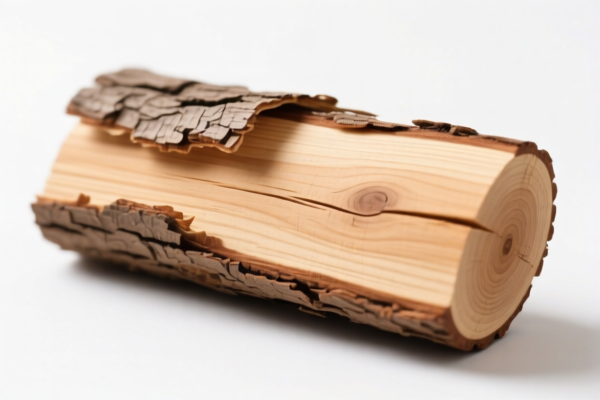 Oak peeled wood