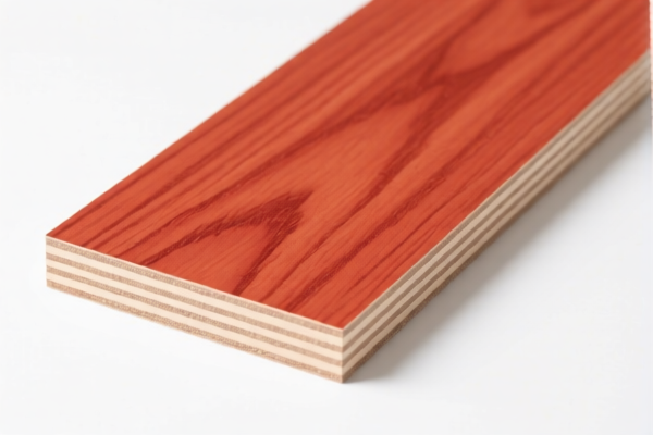 Light Red Wood Veneered Plywood