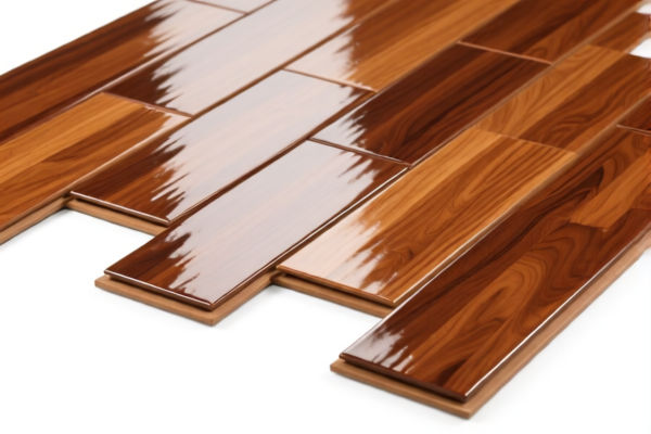 Glossy wood assembled flooring panels