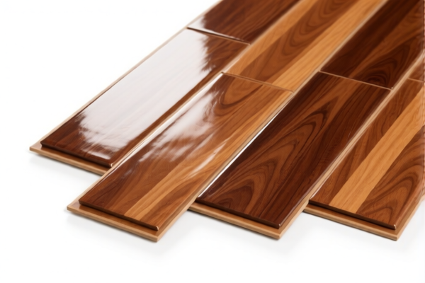 Glossy wood assembled flooring panels