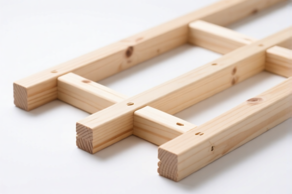 Unfinished wooden structural members
