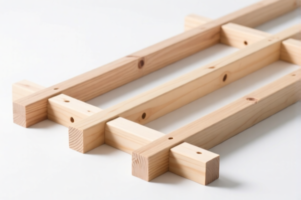Unfinished wooden structural members