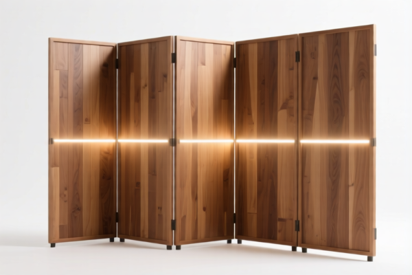 Wood Partition Panels (with Lighting Strip)