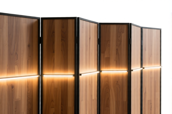 Wood Partition Panels (with Lighting Strip)