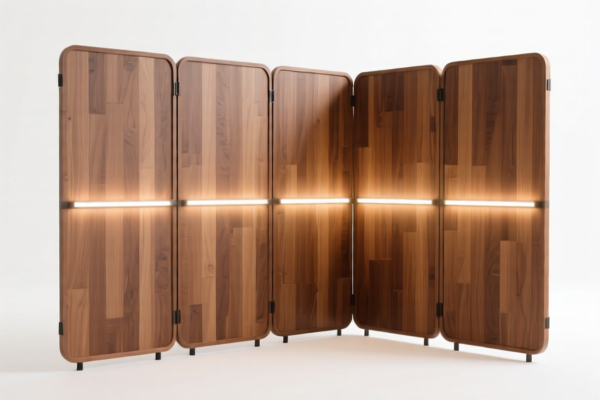 Wood Partition Panels (with Lighting Strip)