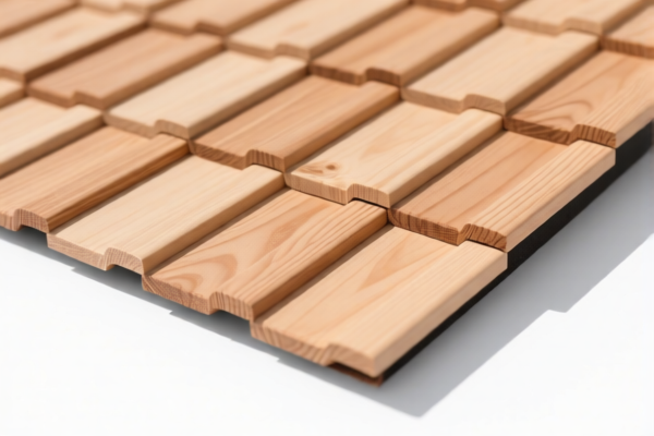 Wood building roof panel