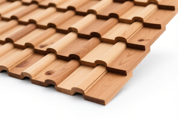 Wood building roof panel
