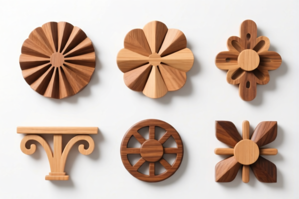 Wood decorative components