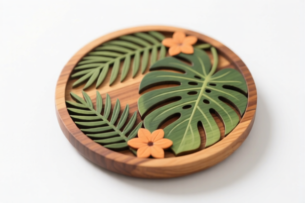 Tropical Wood Tea Coaster