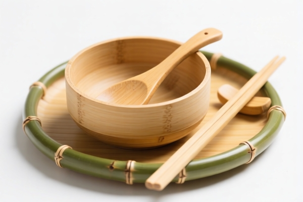 Bamboo dinner bowl set