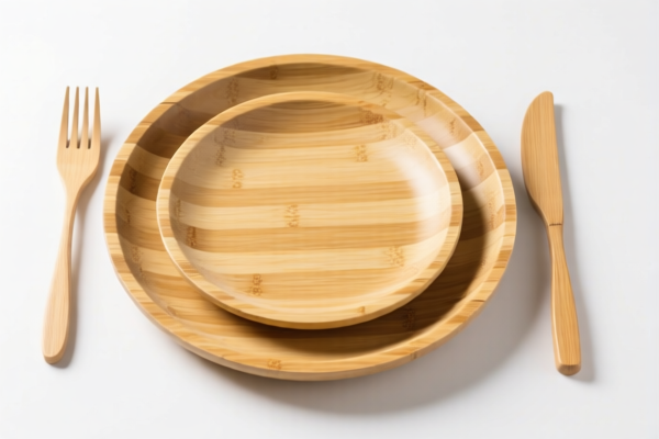 Bamboo dinner plate set
