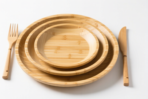 Bamboo dinner plate set
