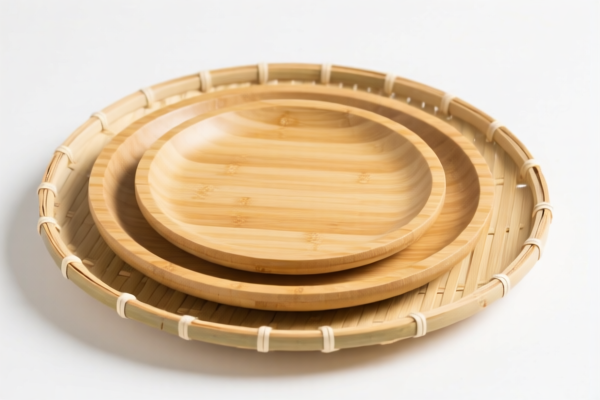 Bamboo dinner plate set
