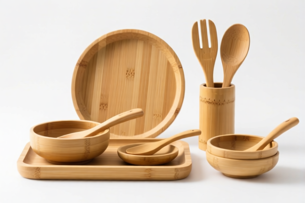 Bamboo kitchenware set