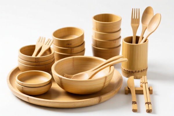 Bamboo tableware combination set
