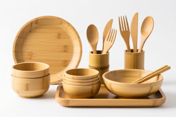 Bamboo tableware combination set