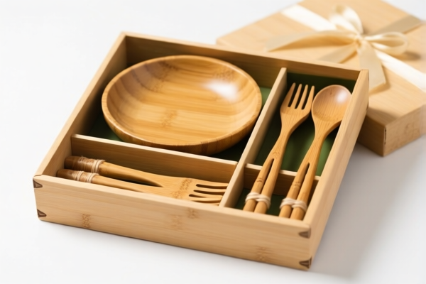 Bamboo tableware gift box