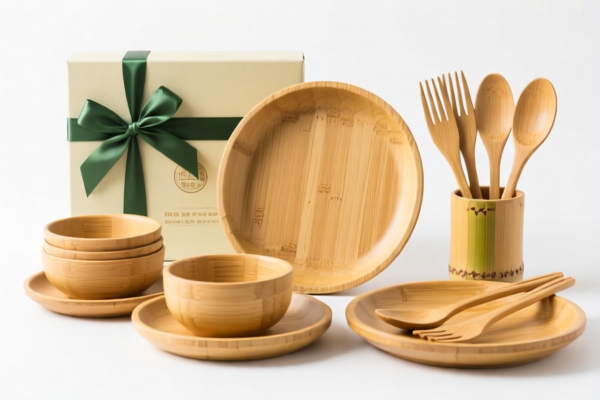 Bamboo tableware gift set