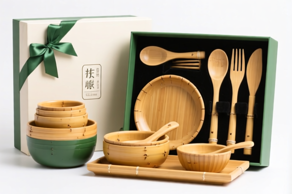 Bamboo tableware gift set
