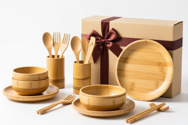 Bamboo tableware gift set