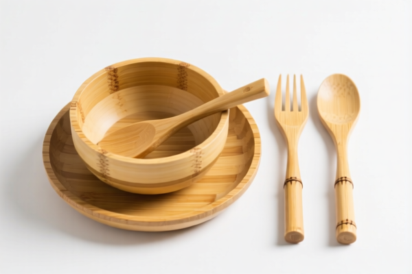 Bamboo tableware set
