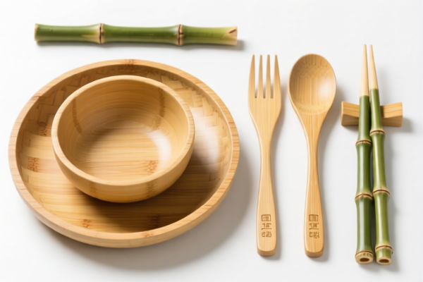 Bamboo tableware set