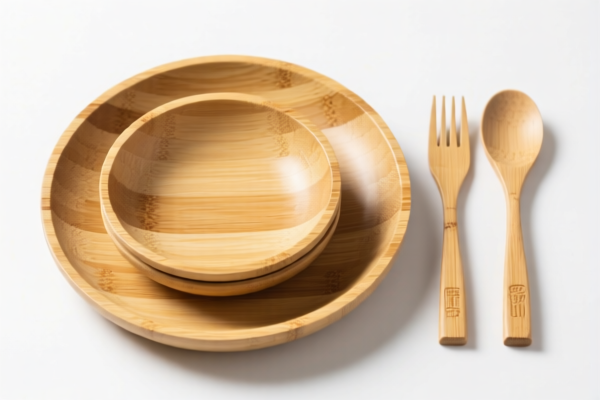 Bamboo tableware set