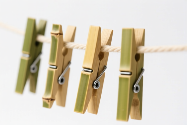 Bamboo Clothes Drying Clips (Spring Type)