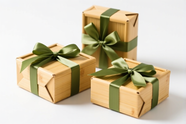 Bamboo gift boxes