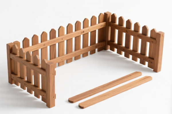 Outdoor wooden fence