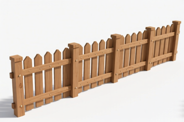 Outdoor wooden fence