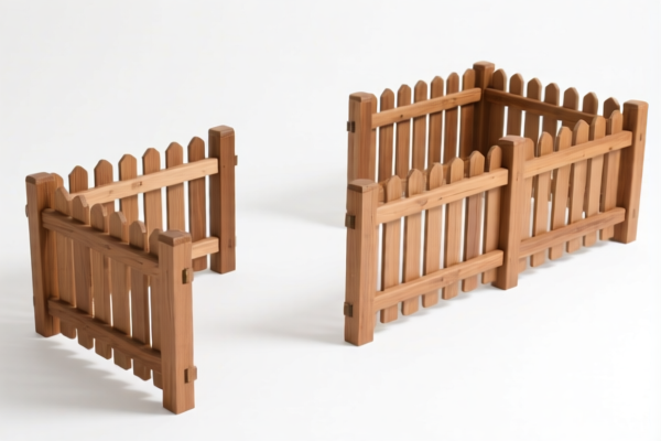 Outdoor wooden fence
