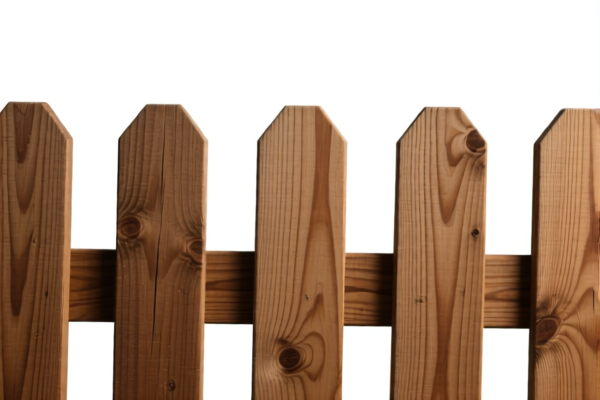 Wooden fence posts